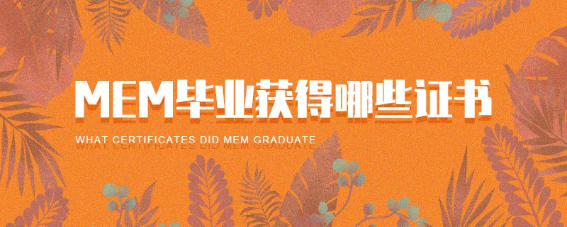 MEM畢業獲得哪些證書