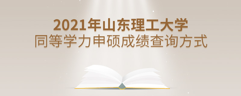山東理工大學同等學力申碩成績可通過什么方式查詢？