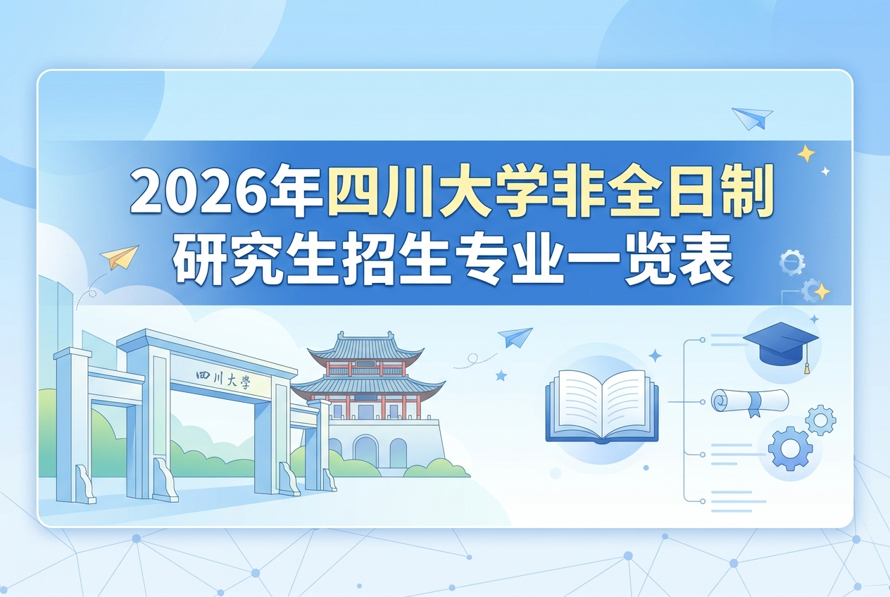 2026年四川大學非全日制研究生招生專業一覽表