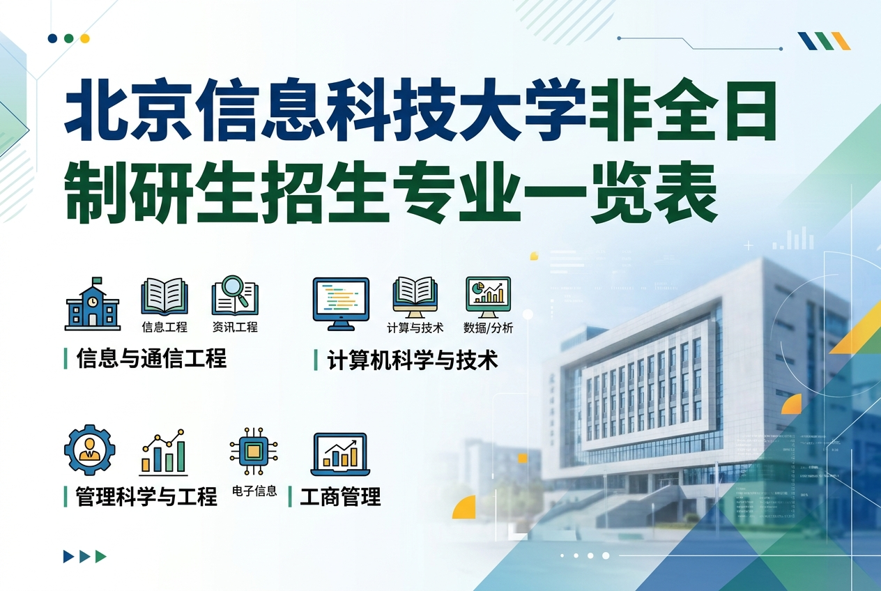 2026年北京信息科技大學非全日制研究生招生專業一覽表