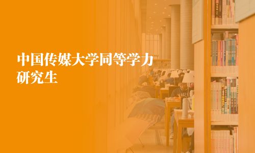 中國傳媒大學同等學力研究生