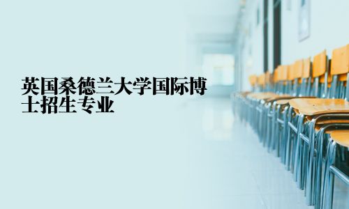 英國桑德蘭大學國際博士招生專業