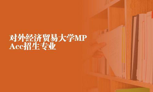 對外經濟貿易大學MPAcc招生專業