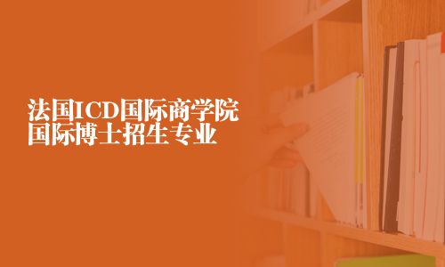 法國ICD國際商學院國際博士招生專業