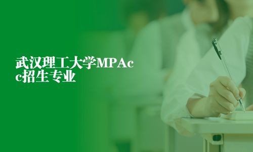 武漢理工大學MPAcc招生專業
