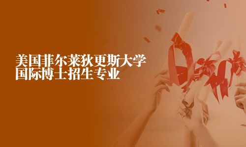 美國菲爾萊狄更斯大學國際博士招生專業