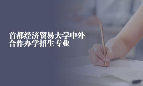 首都經濟貿易大學中外合作辦學招生專業
