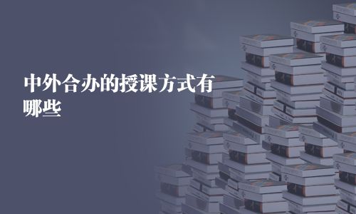 中外合辦的授課方式有哪些