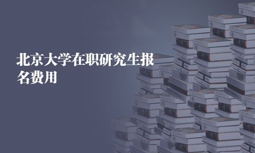北京大學在職研究生報名費用